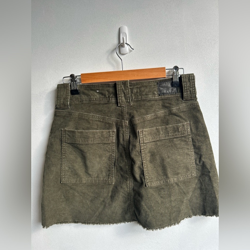 American Eagle Outfitters Olive Corduroy Cargo Skirt - Picture 2 of 6